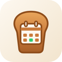 The Toasty Study Calendar icon — a slice of toast carrying a calendar card