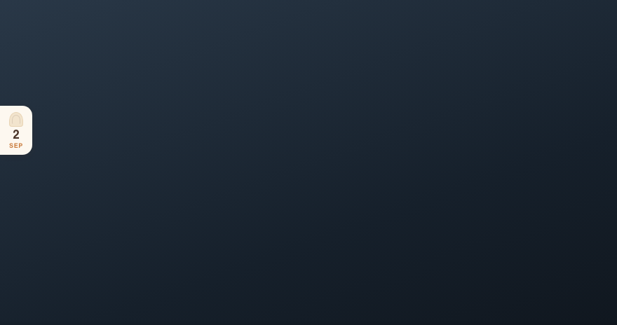 A small cream tab on the left edge of a Twitch player showing today's date